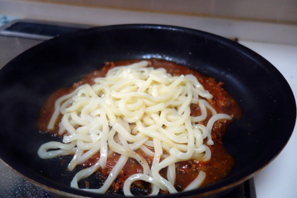 旅パスタ_香川さぬき市：「讃岐うどんのラグーソース」のレシピ