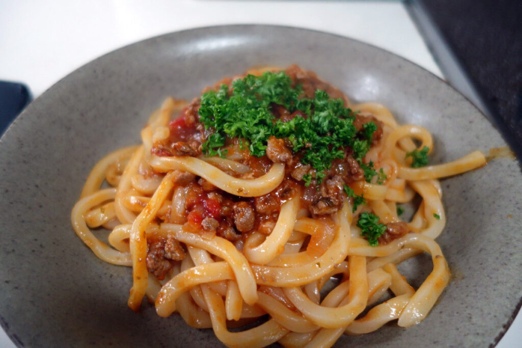 旅パスタ_香川さぬき市：「讃岐うどんのラグーソース」のレシピ